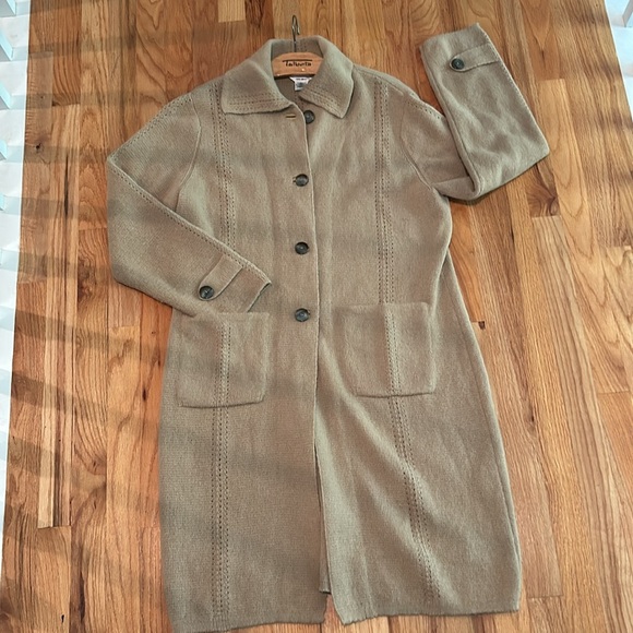 Talbots Alpaca Button Long Duster Cardigan Sweater XL - Picture 1 of 9